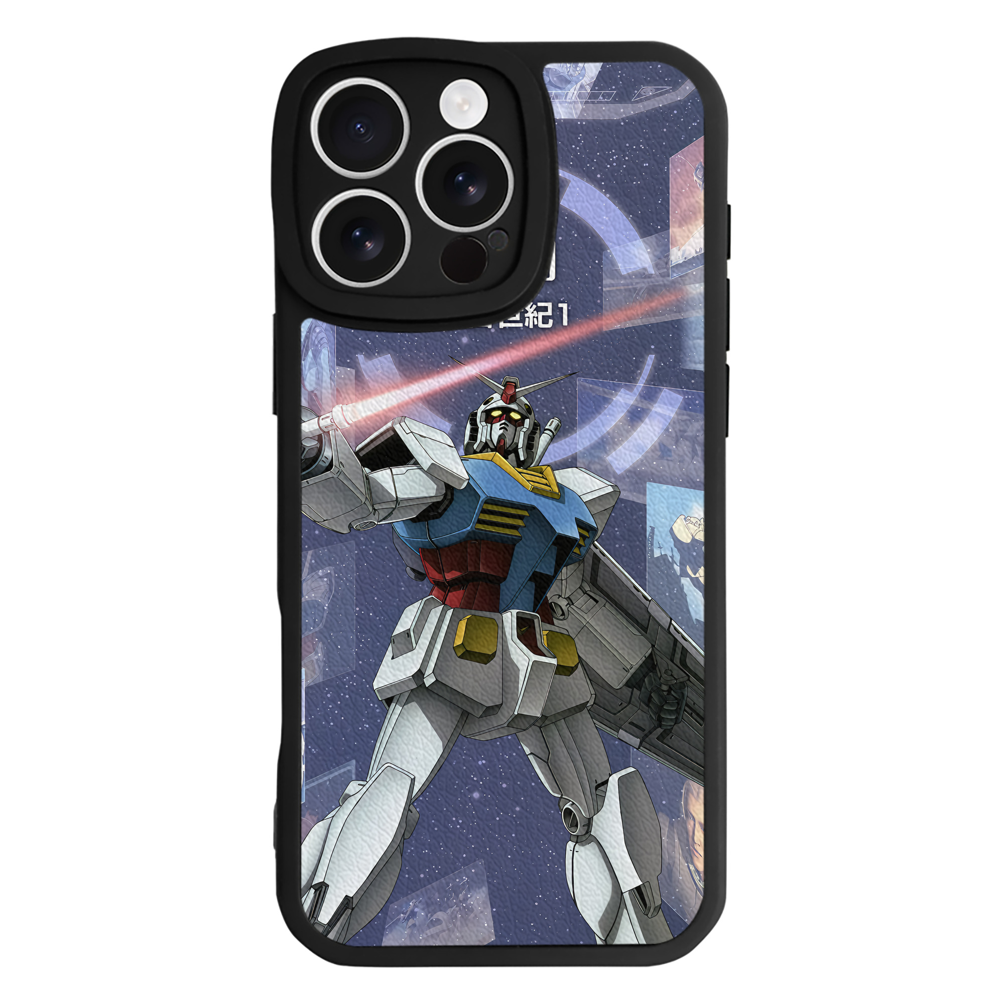 （画像用） 機動戦士ガンダム Mobile Suit Gundam 【iPhone 16シリーズ対応】シリコンスマホケース（レザー調） 材質：シリコン